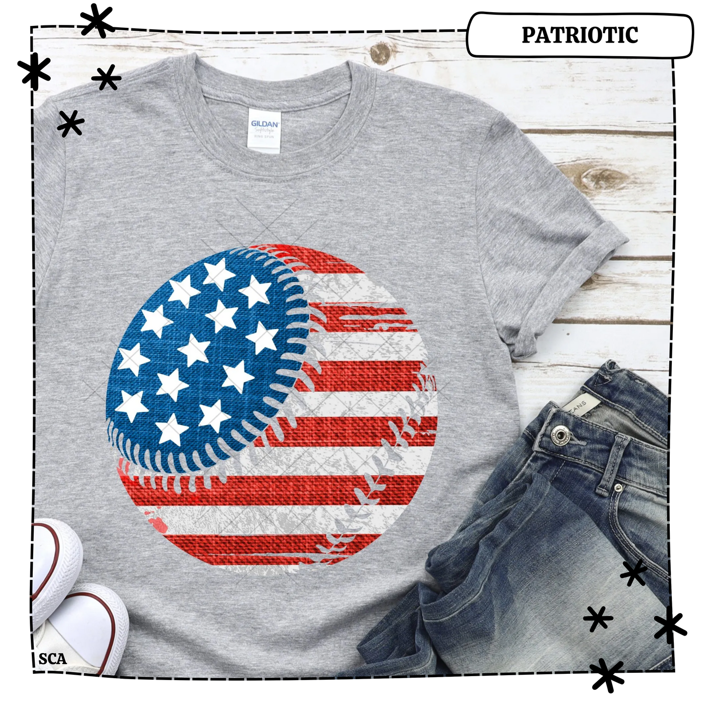 American Flag Baseball