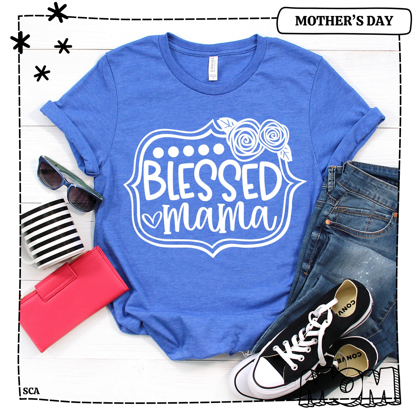 Blessed Mama Flower Frame