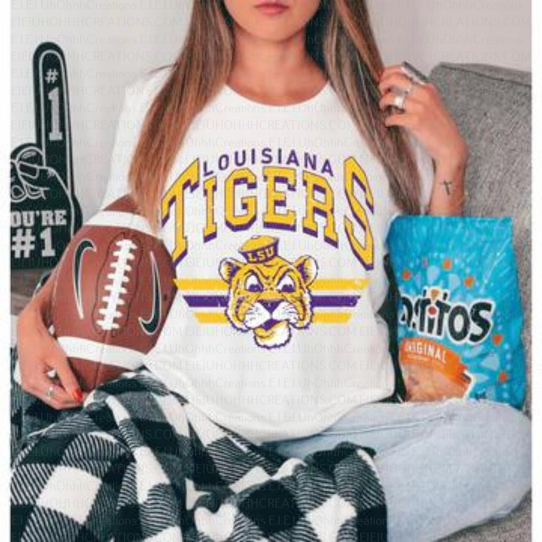 LSU Vintage Distressed Mascot