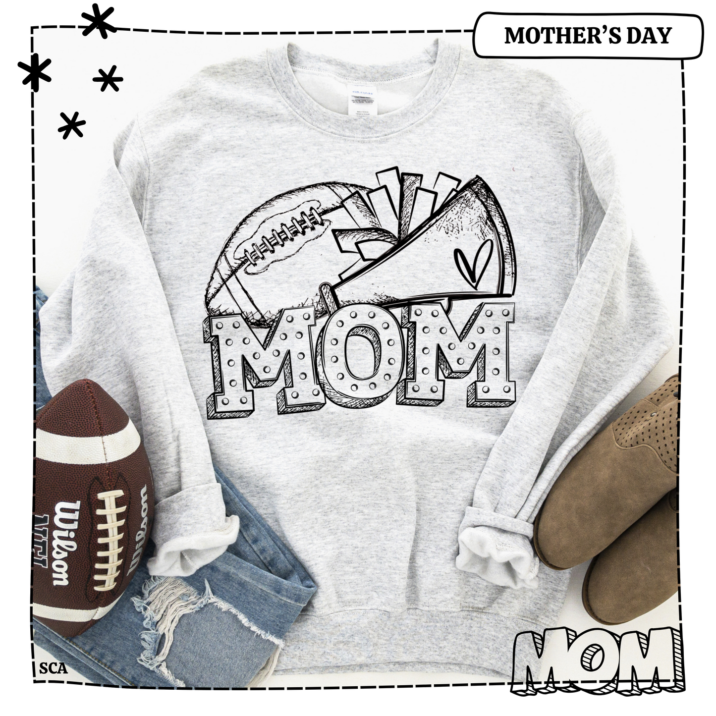 Mom Cheer Football