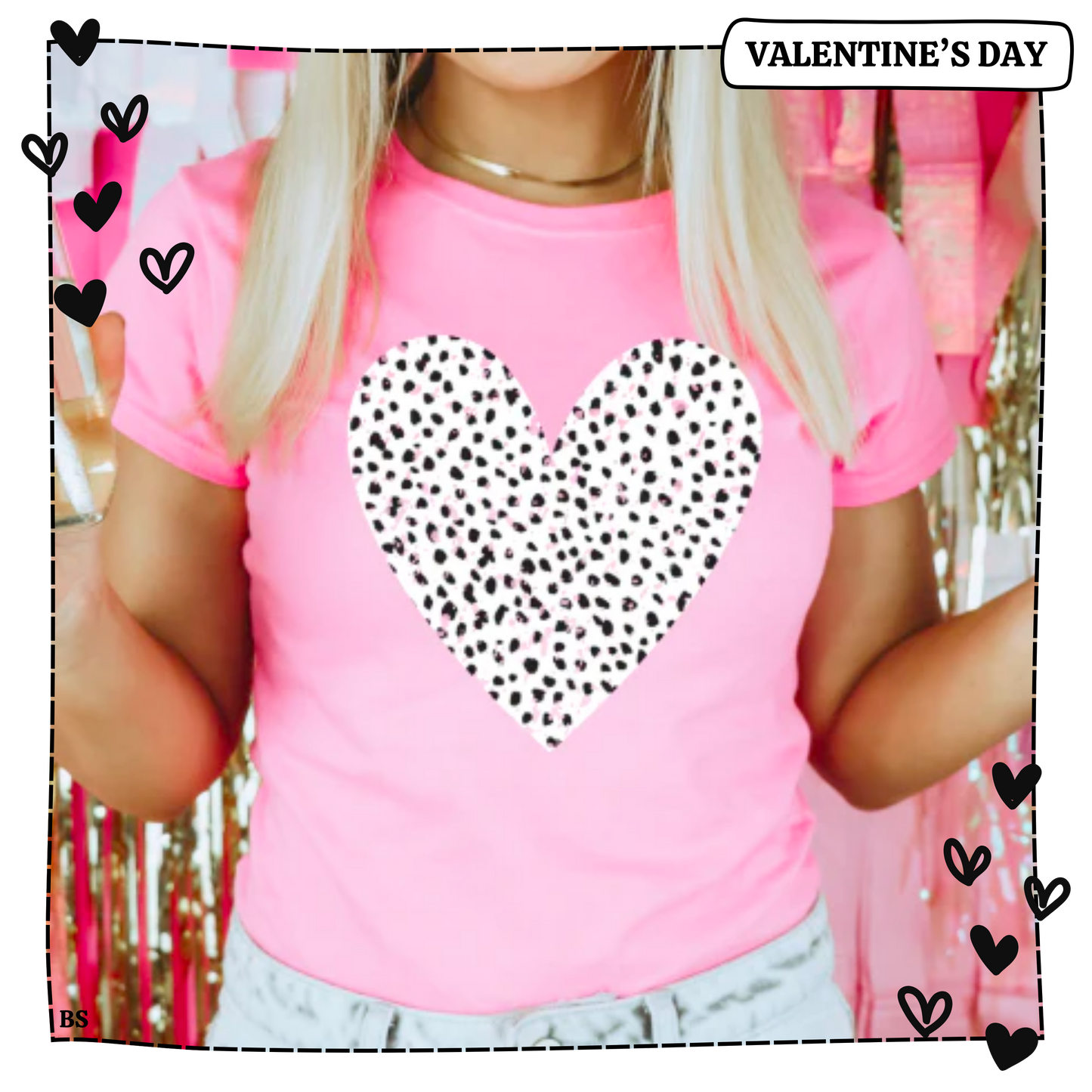 Grunge Distressed Dalmatian Heart