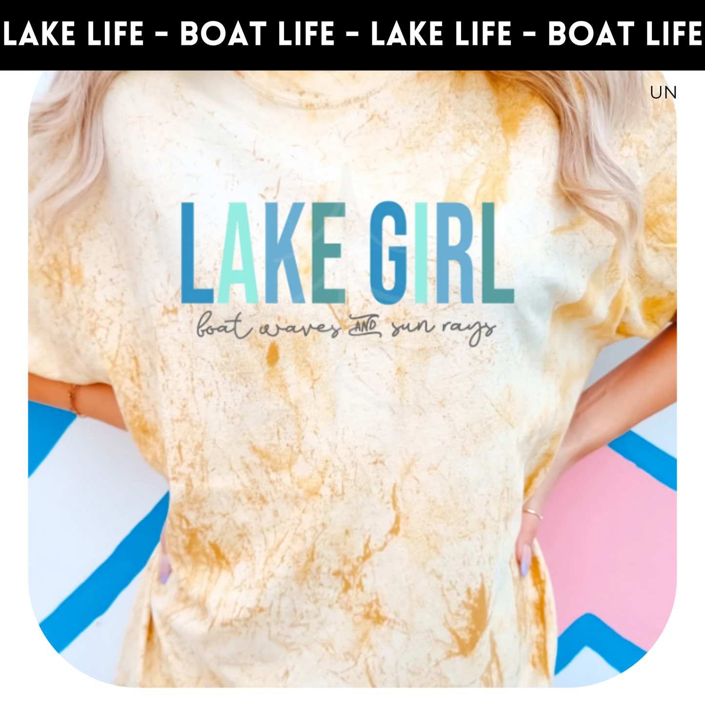 Lake girl Boat Waves Sun Rays