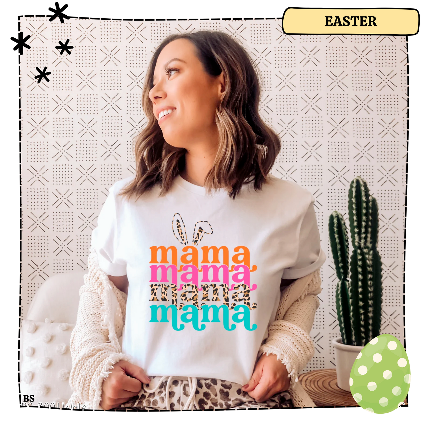 Mama Mini Easter Stacked with Ears