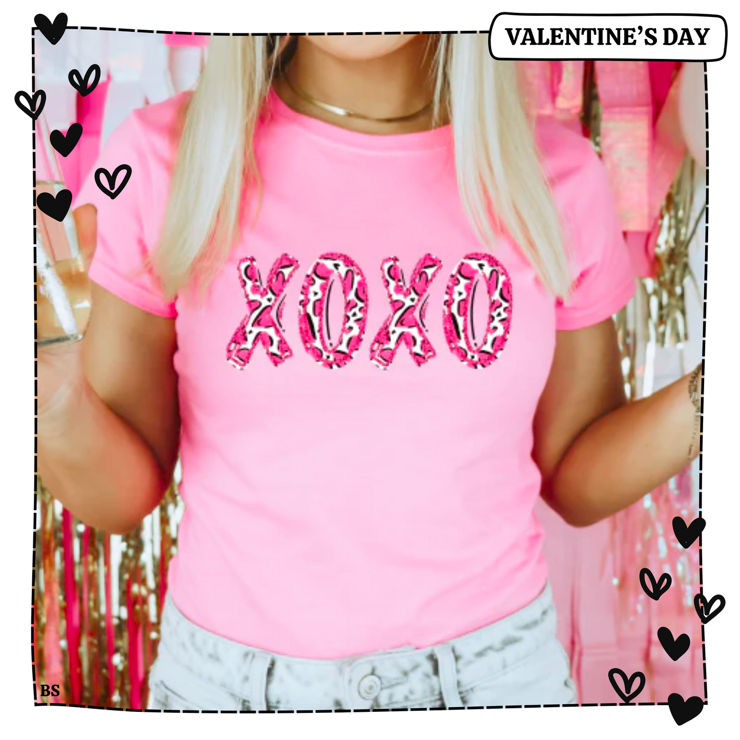Pink Heart Leopard XoXo