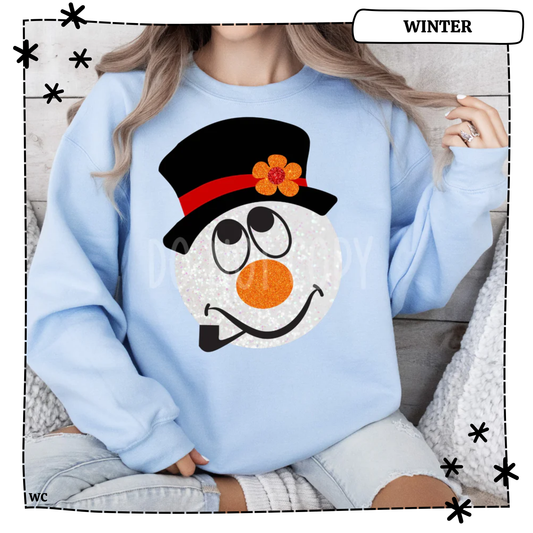 Faux Sparkly Snowman