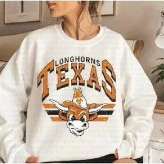 Longhorns Vintage Destressed Mascot