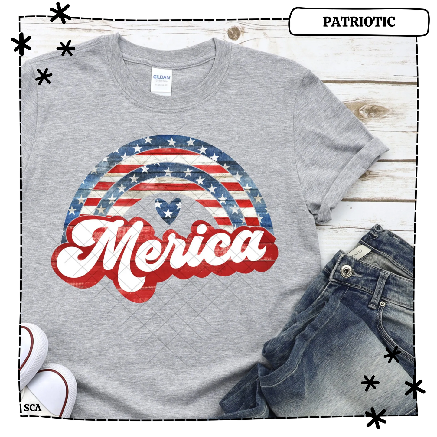 Merica Retro Rainbow