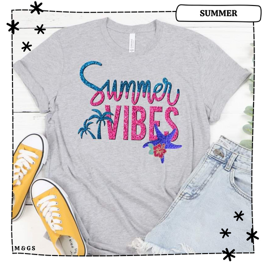 Summer Vibes Glitter Effect