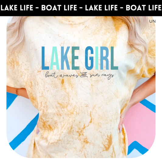 Lake girl Boat Waves Sun Rays