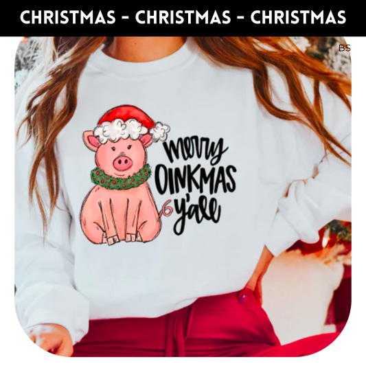 Merry Oinkmas Y'all Pig