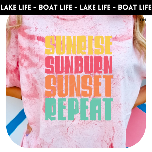 Sunrise Sunburn Sunset Repeat